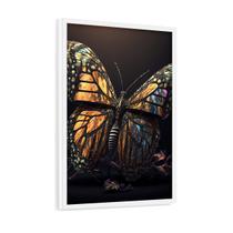 Quadro Decorativo Borboleta Monarca Pintura Digital 60x40cm