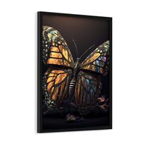 Quadro Decorativo Borboleta Monarca Pintura Digital 60x40cm