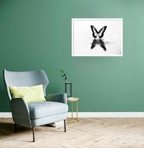Quadro Decorativo Borboleta Reflexo Rio - 50x70cm Quadro Decorativo Borboleta Reflexo Rio - 50x70cm