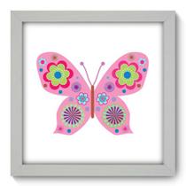 Quadro Decorativo - Borboleta Rosa - 22cm x 22cm - 033qdib Quadro Decorativo - Borboleta Rosa - 22cm x 22cm - 033qdib