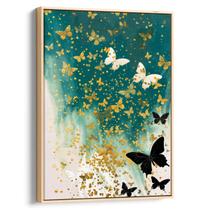 Quadro decorativo Borboletas Dançando em Universo de Fantasia - Art Canvas