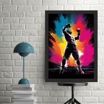 Quadro Decorativo Boxe - Campeão 45X34Cm - Com Vidro