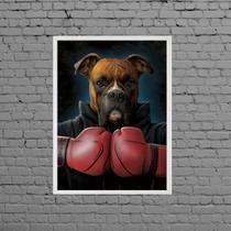 Quadro Decorativo Boxer Box 24x18cm - com vidro Quadro Decorativo Boxer Box 24x18cm - com vidro