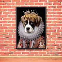 Quadro Decorativo Boxer Rainha 34x23cm