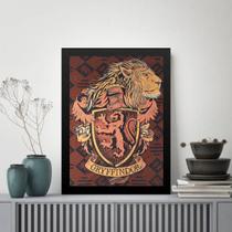 Quadro Decorativo Brasão Gryffindor 24x18cm - com vidro