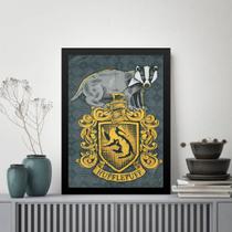 Quadro Decorativo Brasão Hufflepuff 24x18cm - com vidro