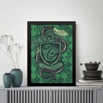 Quadro Decorativo Brasão Slytherin 33x24cm