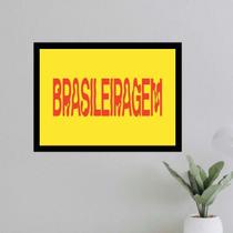 Quadro Decorativo Brasileiragem 24x18cm - com vidro