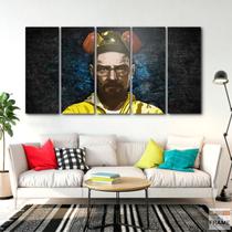 Quadro Decorativo Breaking Bad Heisenberg Em Tecido 5 Peças