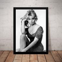 Quadro Decorativo Brigitte Bardot Foto Poster Com Moldura