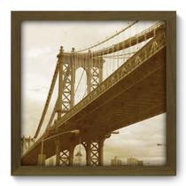 Quadro Decorativo - Brooklyn Bridge - 33cm x 33cm - 007qdvm Quadro Decorativo - Brooklyn Bridge - 33cm x 33cm - 007qdvm