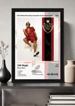 Quadro Decorativo Bruno Mars 24K Magic (Light) Com Vidro Tamanho:21cm x 30cm (A4)