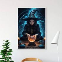 Quadro Decorativo Bruxa Vidente 24x18cm - com vidro Quadro Decorativo Bruxa Vidente 24x18cm - com vidro