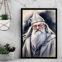 Quadro Decorativo Bruxo Dumbledore 45X34Cm - Com Vidro