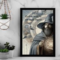 Quadro Decorativo Bruxo - Magia 45X34Cm - Com Vidro Quadro Decorativo Bruxo - Magia 45X34Cm - Com Vidro