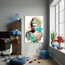 Quadro Decorativo Buda Aquarela Turquesa - 70x50cm Quadro Decorativo Buda Aquarela Turquesa - 70x50cm