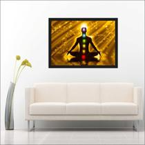 Quadro Decorativo Buda Budismo Chácras Meditação Religiosidade Decoração Com Moldura