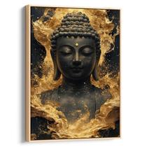 Quadro decorativo Buda Iluminado Em Aura Dourada - Art Canvas Quadro decorativo Buda Iluminado Em Aura Dourada - Art Canvas
