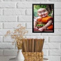 Quadro Decorativo Buda Neném Atrevido 24X18Cm - Com Vidro Quadro Decorativo Buda Neném Atrevido 24X18Cm - Com Vidro
