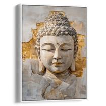 Quadro decorativo Buda - Serenidade Entre Ouro e Paz Eterna - Art Canvas