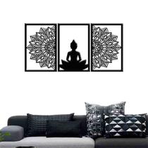 Quadro Decorativo Buddha Mandala 3mm Vazado - Mdf