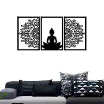 Quadro Decorativo Buddha Mandala 3mm Vazado - Mdf Quadro Decorativo Buddha Mandala 3mm Vazado - Mdf
