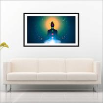 Quadro Decorativo Budismo Religiosidade Chácras Com Moldura TT5 Quadro Decorativo Budismo Religiosidade Chácras Com Moldura TT5