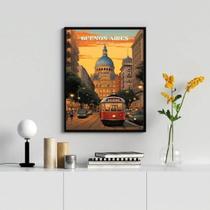 Quadro Decorativo Buenos Aires - Argentina 24X18Cm - Vidro