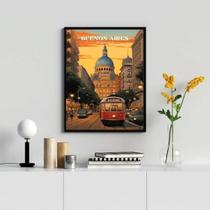 Quadro Decorativo Buenos Aires - Argentina 33X24Cm - Vidro