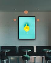 Quadro Decorativo Bule Amarelo - 70x50cm