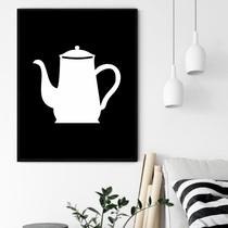 Quadro Decorativo Bule Café P&ampB - 70x50cm