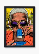 Quadro Decorativo C Moldura Ilustração Cartola A3 42x30cm