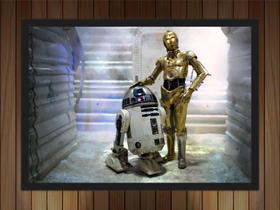 Quadro Decorativo C3po R2d2 Star Wars Decorações Com Moldura