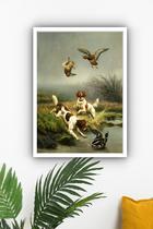 Quadro Decorativo Caçada Inglesa Vintage - 70X50Cm