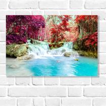 Quadro Decorativo Cachoeira em floresta tropical