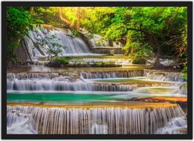 Quadro Decorativo Cachoeira Rio Pedras Paisagem Natureza Decorações Com Moldura - Vital Quadros