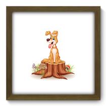 Quadro Decorativo - Cachorro - 33cm x 33cm - 122qdim