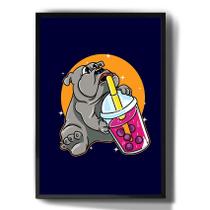 Quadro Decorativo Cachorro Desenho Bulldog Fofo