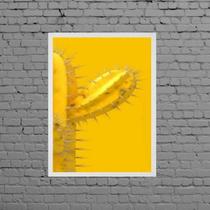 Quadro Decorativo Cacto Amarelo 33X24Cm Moldura Preta Quadro Decorativo Cacto Amarelo 33X24Cm Moldura Preta