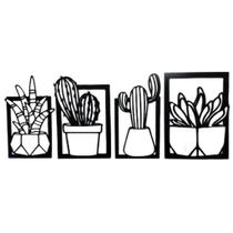 Quadro decorativo CACTO em MDF 30x18cm linda decoração Quadro decorativo CACTO em MDF 30x18cm linda decoração