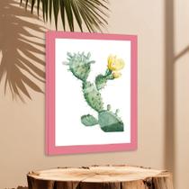 Quadro Decorativo Cacto Floral Sala Quarto + Vidro A4 Quadro Decorativo Cacto Floral Sala Quarto + Vidro A4
