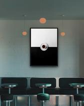 Quadro Decorativo Café Black White - 70X50Cm