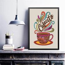 Quadro Decorativo Café - Cafecito 33x24cm - com vidro