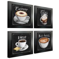 Quadro Decorativo Café Expresso Padaria Cozinha 12x12cm 4 un Quadro Decorativo Café Expresso Padaria Cozinha 12x12cm 4 un