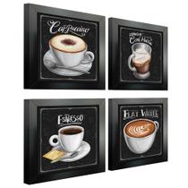 Quadro Decorativo Café Expresso Padaria Cozinha 20x20cm 4 un Quadro Decorativo Café Expresso Padaria Cozinha 20x20cm 4 un