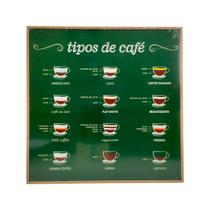 Quadro Decorativo Café Placa Coffee Cozinha Cafeteria 25x25