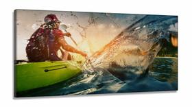 Quadro Decorativo Caiaque em Tecido Canvas 130x60 Quadro Decorativo Caiaque em Tecido Canvas 130x60