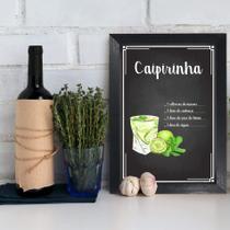 Quadro Decorativo Caipirinha Bebida 22x32 Moldura Preta Quadro Decorativo Caipirinha Bebida 22x32 Moldura Preta