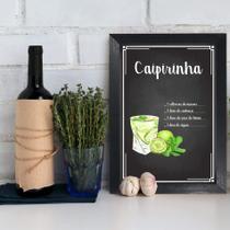 Quadro Decorativo Caipirinha Bebida 22x32 Moldura Preta