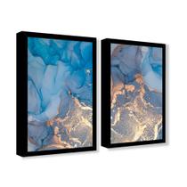 Quadro Decorativo Caixa Alta 2 un 40x60 Mármore Aurora Azul